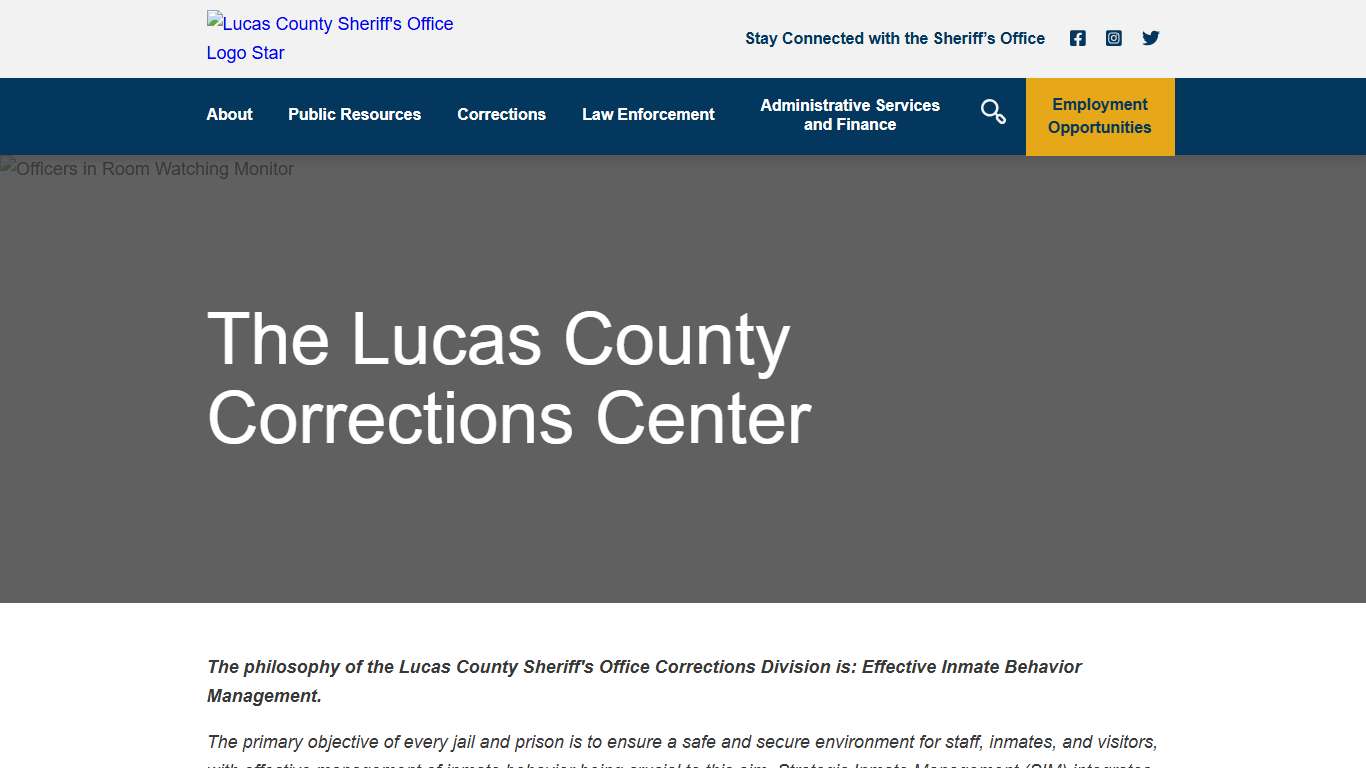 Lucas County Sheriff’s Office Corrections Center