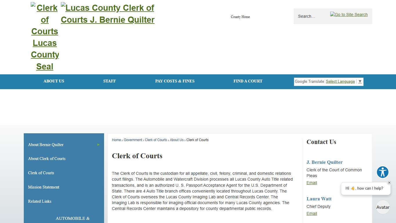 Clerk of Courts Lucas County, OH - Official Website
